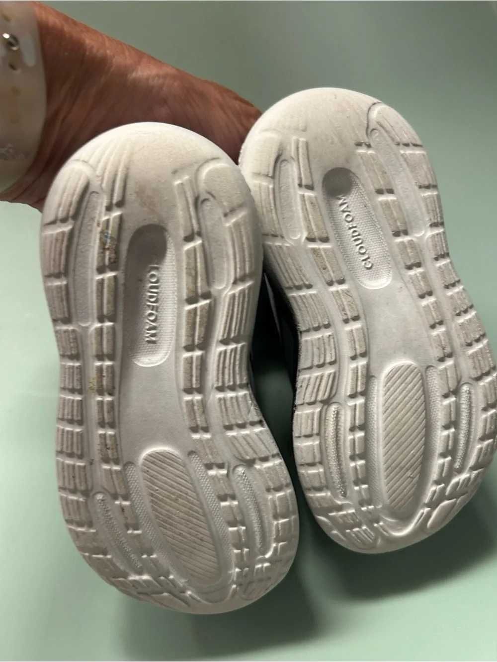 Adidas Kids' Black and White Athletic Cloudfoam Shoes